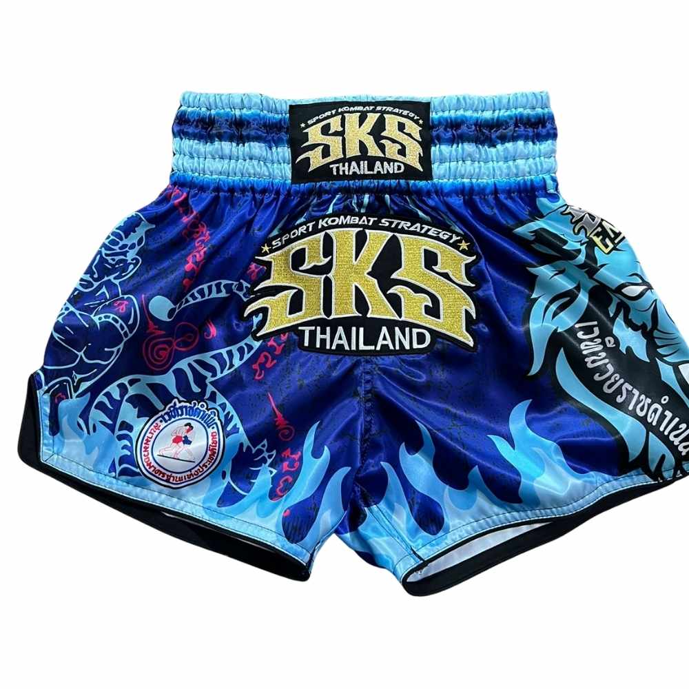 SKS Rajadamnern Muay Thai Shorts - Blue