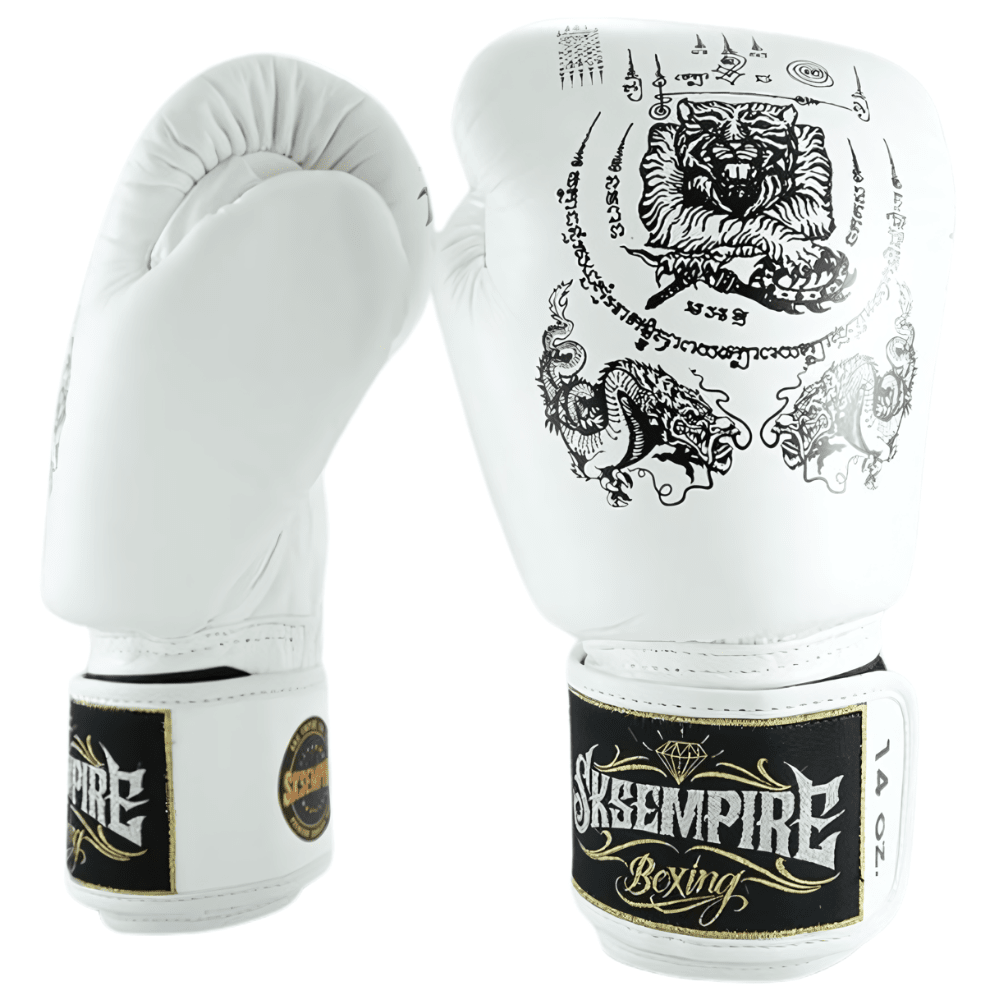 SKS Sakyant Muay Thai Gloves - White