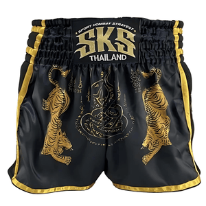 SKS Sakyant Muay Thai Shorts - Black/Yellow