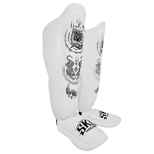 SKS White Sakyant Muay Thai Shin Guards Shin Guards SKS 
