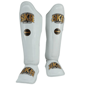 SKS Muay Thai Shin Guards - White