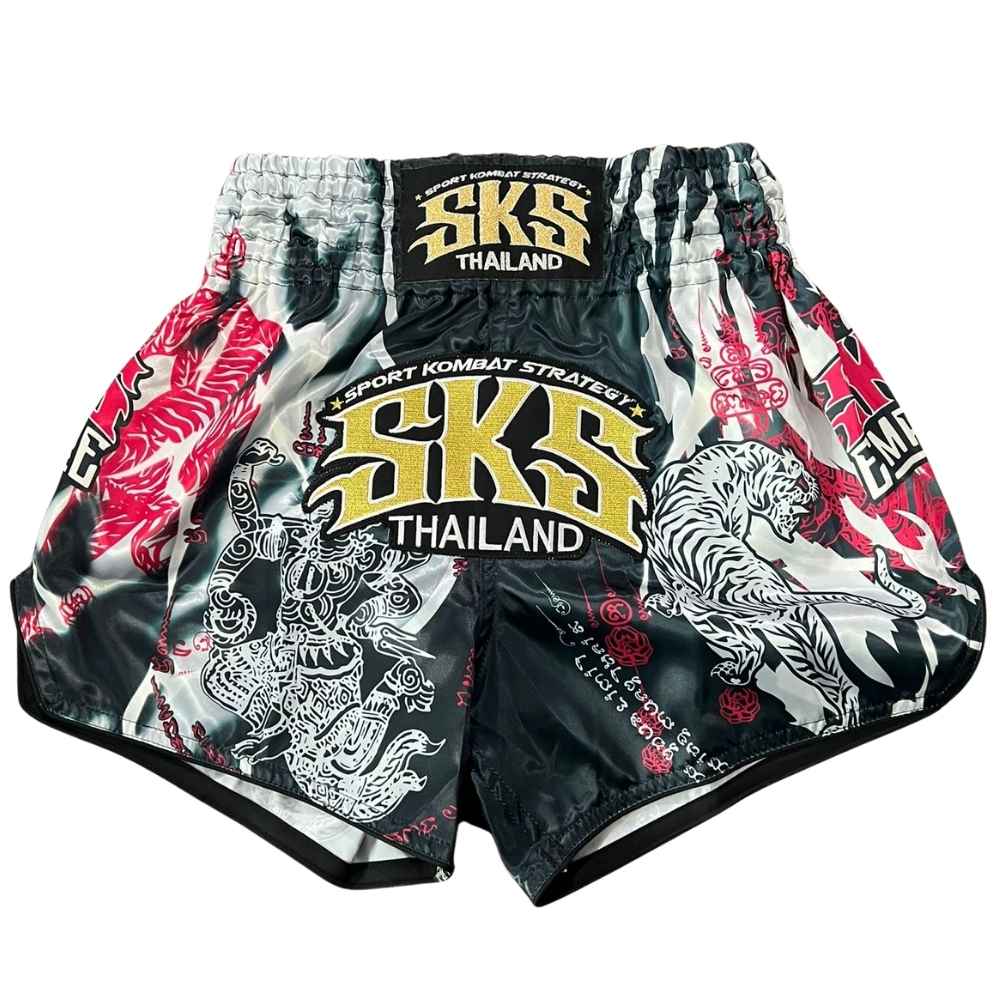 SKS Claw Muay Thai Shorts - White