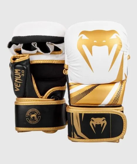 Venum Sparring Gloves Challenger 3.0 - White/Black/Gold