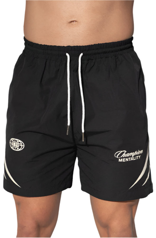 Engage Champion Mentality Track Shorts - Black/White