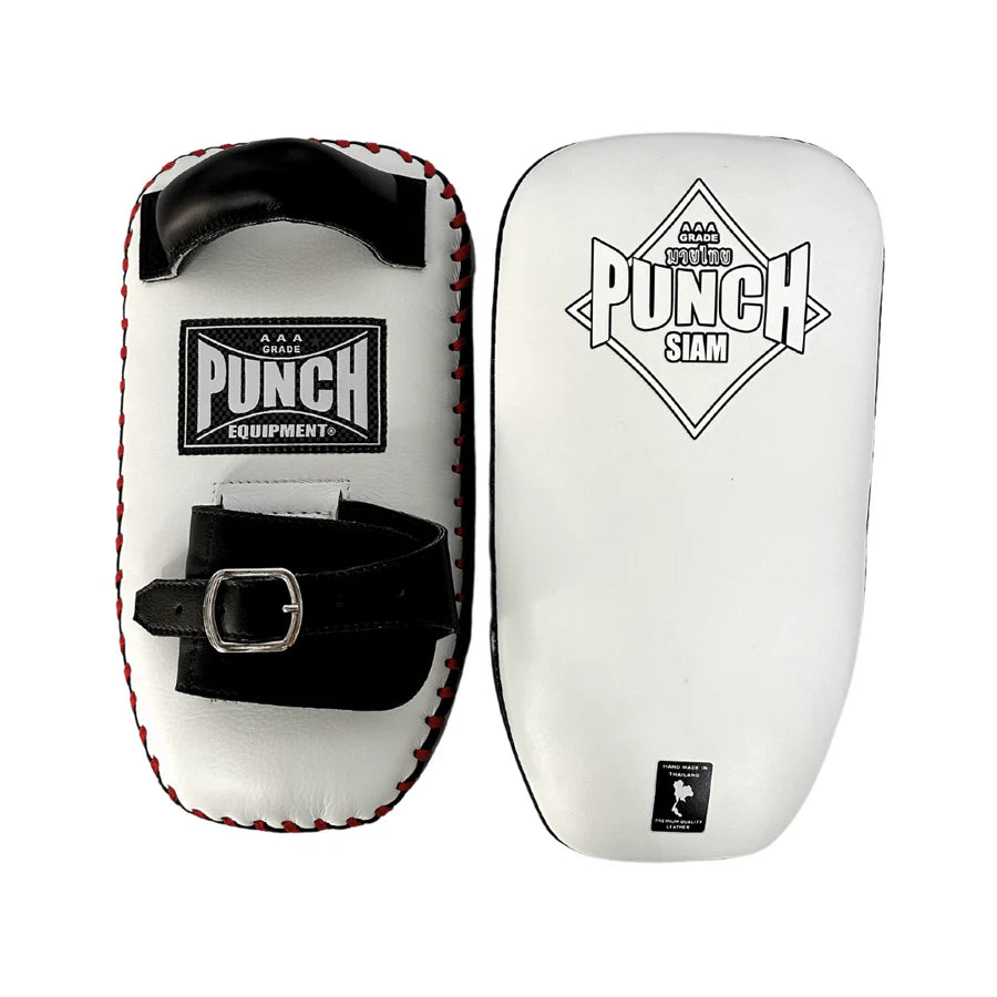 Punch Thai Pad - Siam™ - Leather- Single Strap Buckle - White