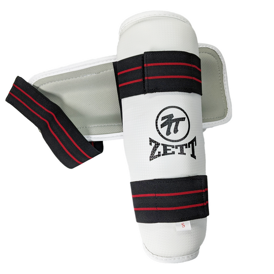 Zett TKD Fighter Shin Guards - White