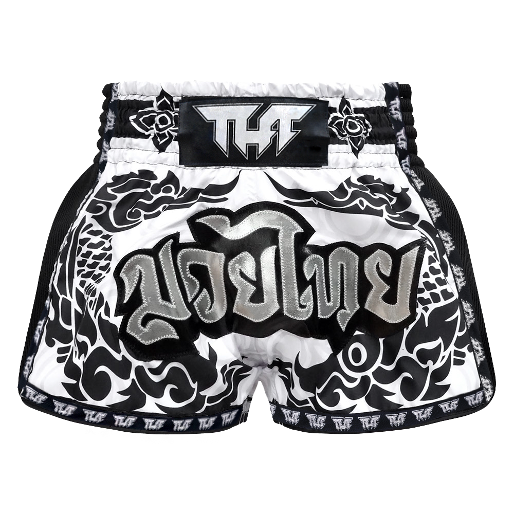 Tuff The Great Hongsa White Retro Muay Thai Shorts