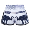 Tuff White War Elephant Retro Muay Thai Shorts