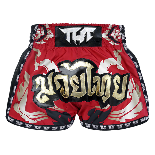 Tuff Red Yantra Retro Muay Thai Shorts