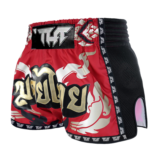 Tuff Red Yantra Retro Muay Thai Shorts