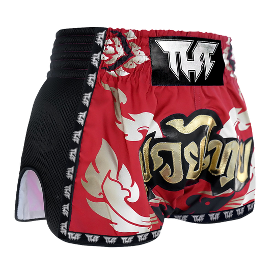 Tuff Red Yantra Retro Muay Thai Shorts