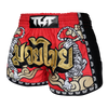 Tuff Red Double Tiger Retro Muay Thai Shorts