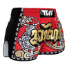 Tuff Red Double Tiger Retro Muay Thai Shorts