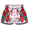 Tuff White Rose Retro Muay Thai Shorts