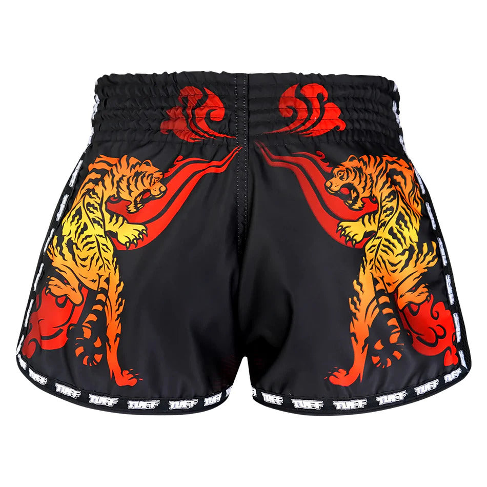Tuff Orange Furious Tiger Retro Muay Thai Shorts