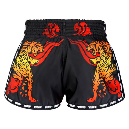 Tuff Orange Furious Tiger Retro Muay Thai Shorts