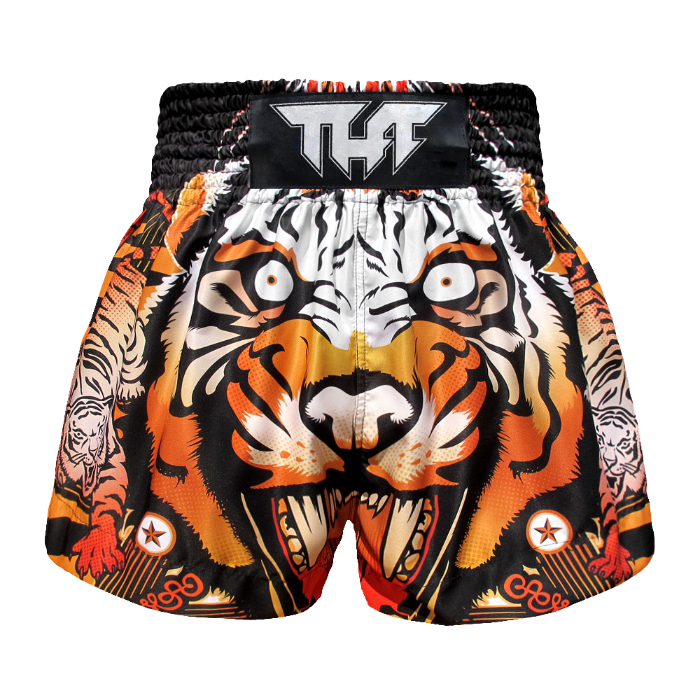 Tuff Orange Cruel Tiger Thai Boxing Shorts