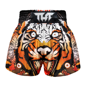 Tuff Orange Cruel Tiger Thai Boxing Shorts
