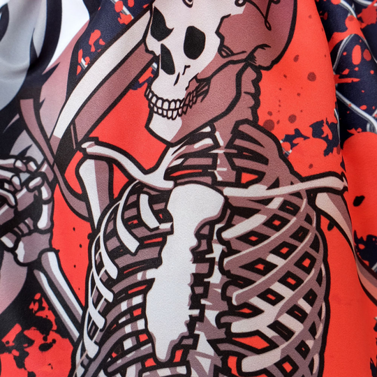 Tuff Black Devil Skull Thai Boxing Shorts