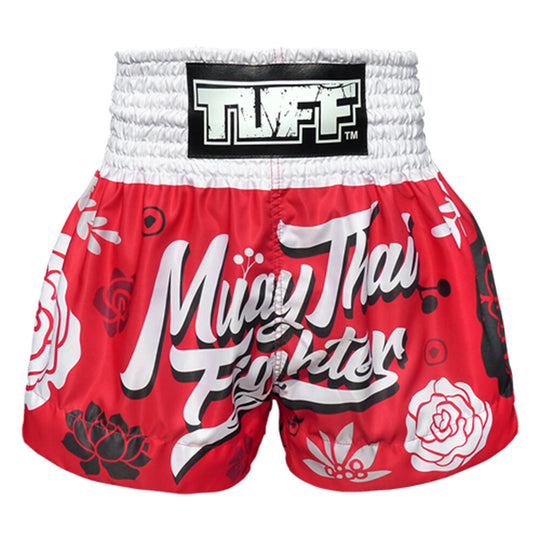 Tuff Red Muay Thai Fighter Thai Boxing Shorts