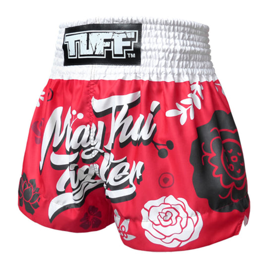 Tuff Red Muay Thai Fighter Thai Boxing Shorts