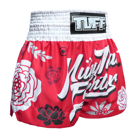 Tuff Red Muay Thai Fighter Thai Boxing Shorts