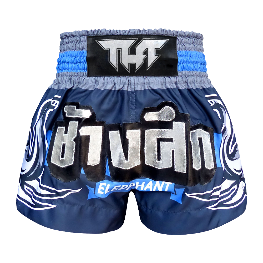 Tuff Blue War Elephant Thai Boxing Shorts