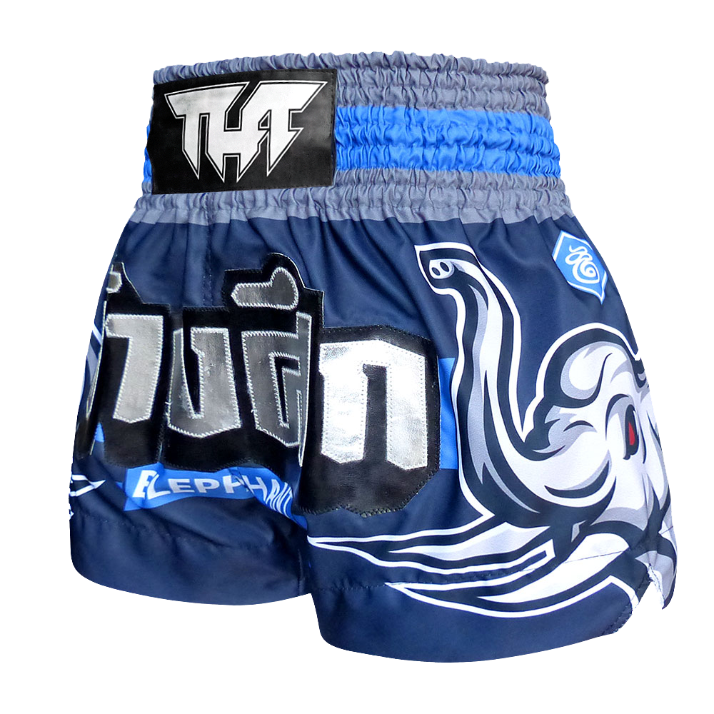 Tuff Blue War Elephant Thai Boxing Shorts