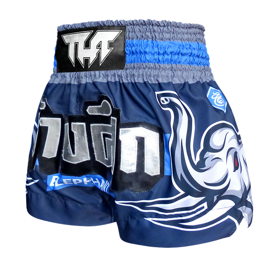 Tuff Blue War Elephant Thai Boxing Shorts