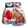 Tuff White Japanese Koi Fish Thai Boxing Shorts