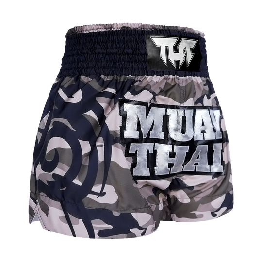 Tuff Grey Camouflage Thai Boxing Shorts