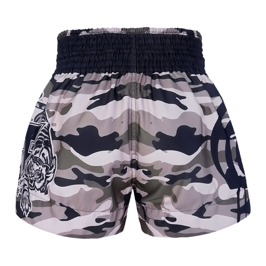 Tuff Grey Camouflage Thai Boxing Shorts