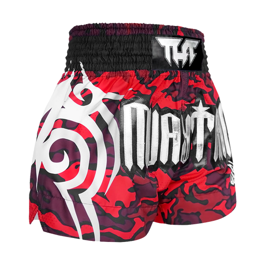 Tuff Red Camouflage Thai Boxing Shorts