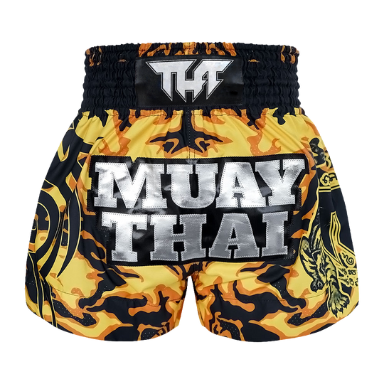 Tuff Yellow Camouflage Thai Boxing Shorts