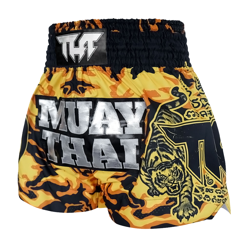 Tuff Yellow Camouflage Thai Boxing Shorts