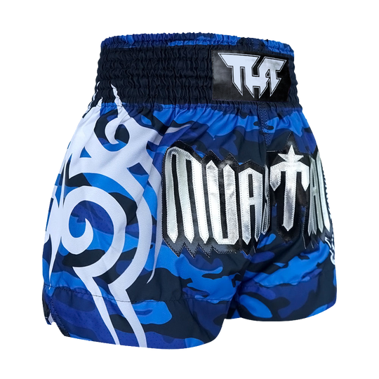 Tuff Blue Camouflage Thai Boxing Shorts