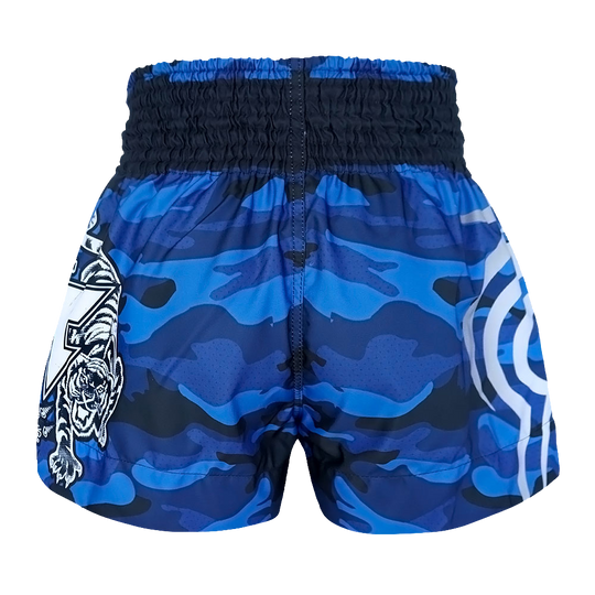 Tuff Blue Camouflage Thai Boxing Shorts