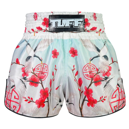 Tuff - The Red Crane High-Cut Retro Muay Thai Shorts
