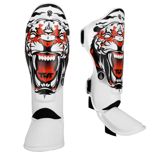 Tuff Tiger MMA Shin Guards - White