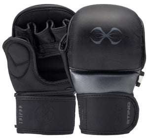 Sting Taipan MMA Sparring Gloves - Black/Grey