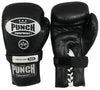 Punch Boxing Gloves - Trophy Getters® - Lace & Lock - Black