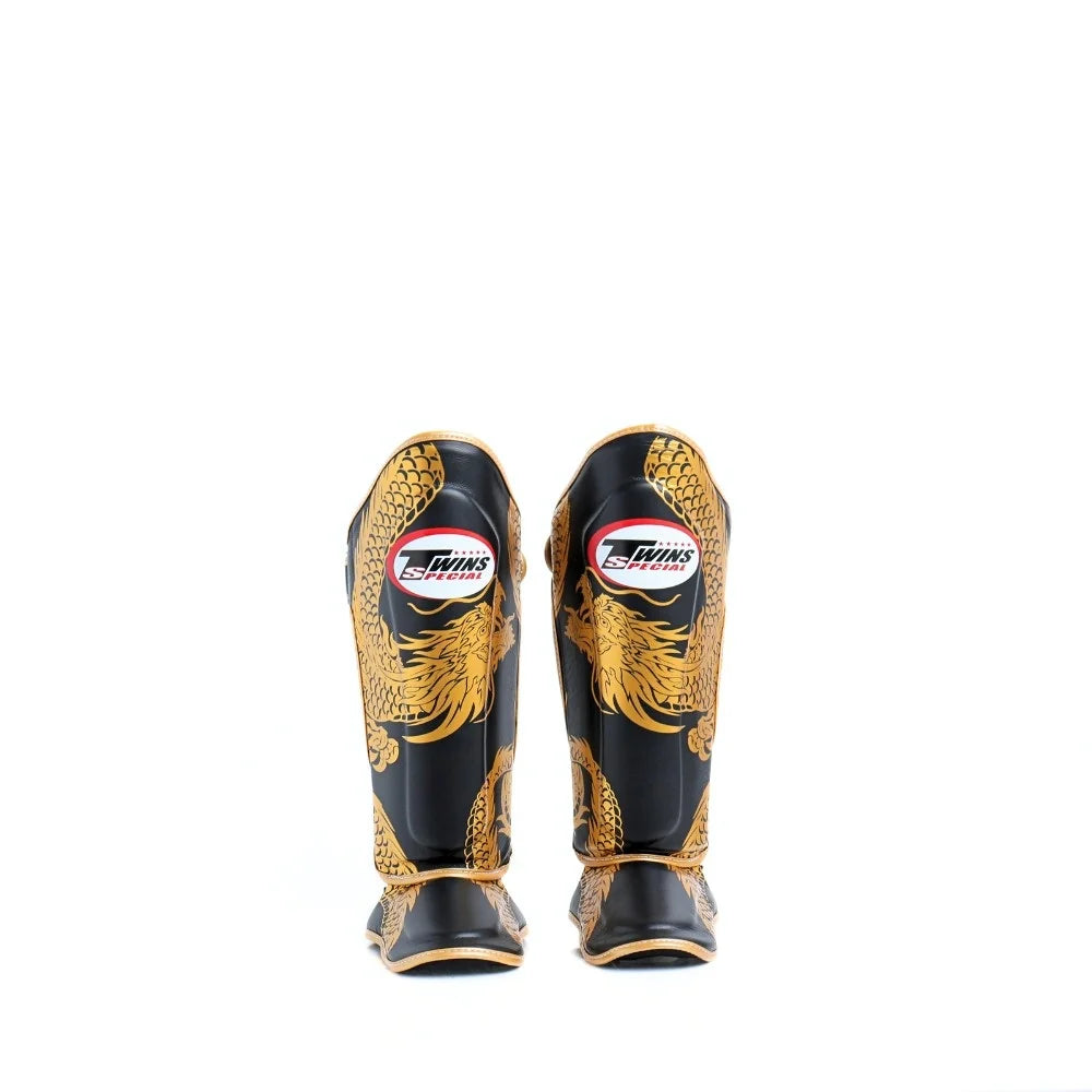 Twins Special FSGL10-49 Dragon Shin Guards - Gold/Black