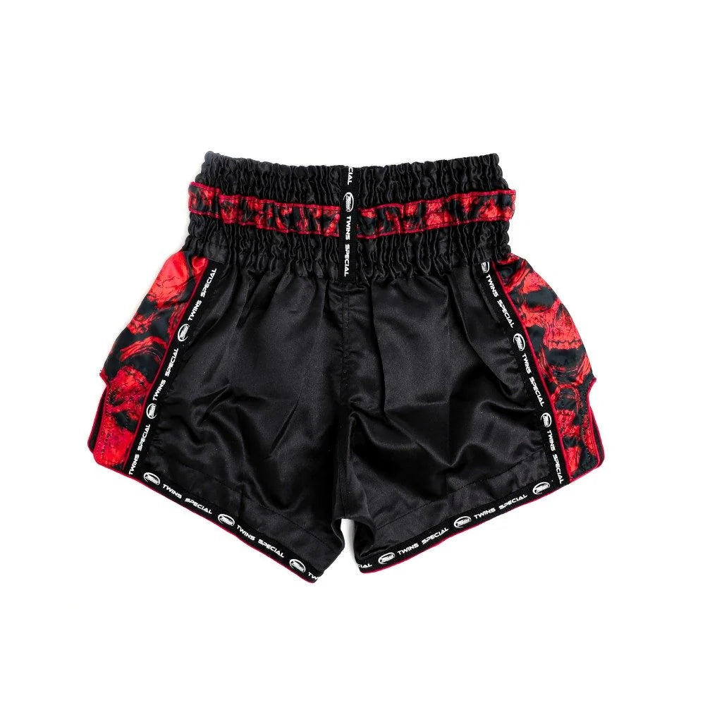 Twins Special TBS-Skull Muay Thai Shorts - Red