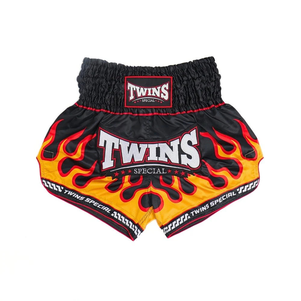 Twins Special TBS-Flame Muay Thai Shorts - Black