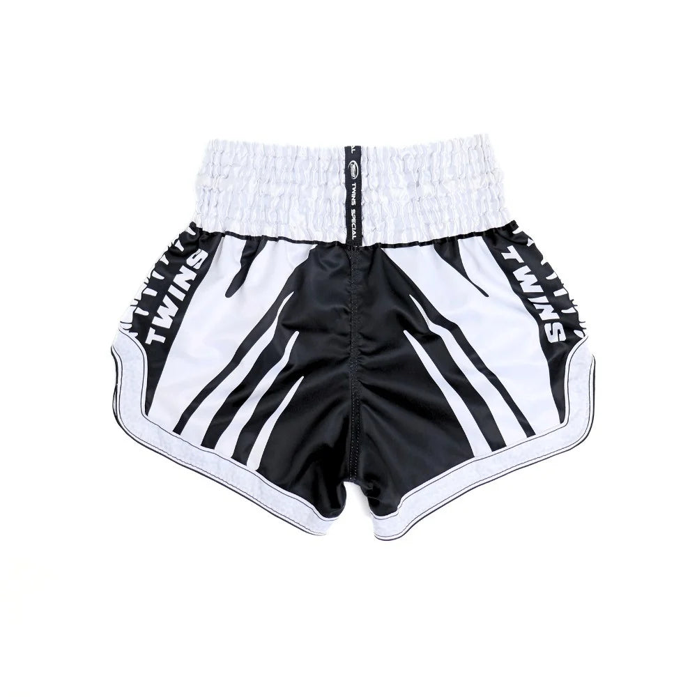 Twins Special TBS-Spine Muay Thai Boxing Shorts - Black/White