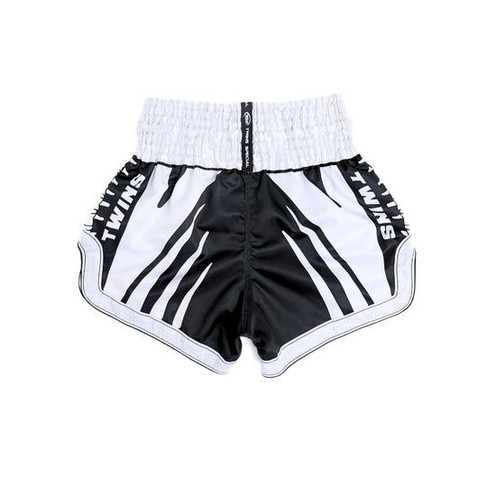 Twins Special TBS-Spine Muay Thai Boxing Shorts - Black/White