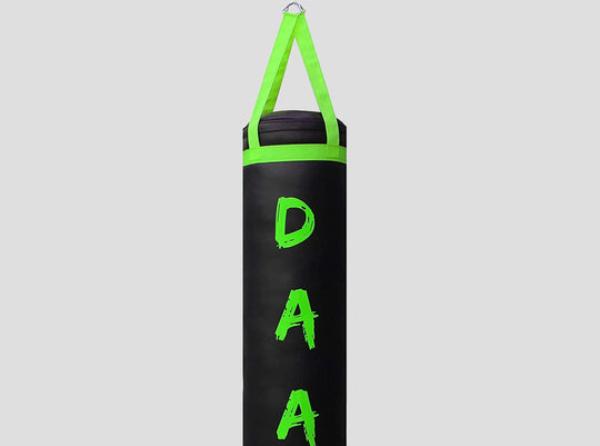DAAN MMA Leather Boxing Punching Bag - Black/Green