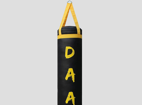 DAAN MMA Leather Boxing Punching Bag - Black/Yellow