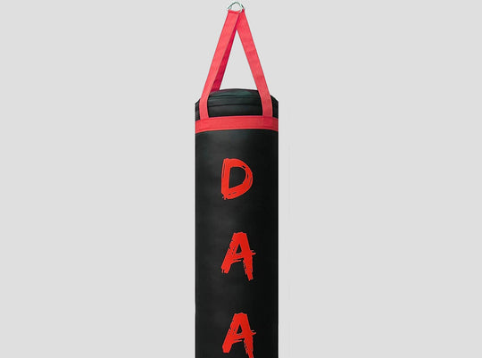 DAAN MMA Leather Boxing Punching Bag - Black/Red