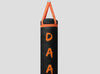 DAAN MMA Leather Boxing Punching Bag - Black/Orange